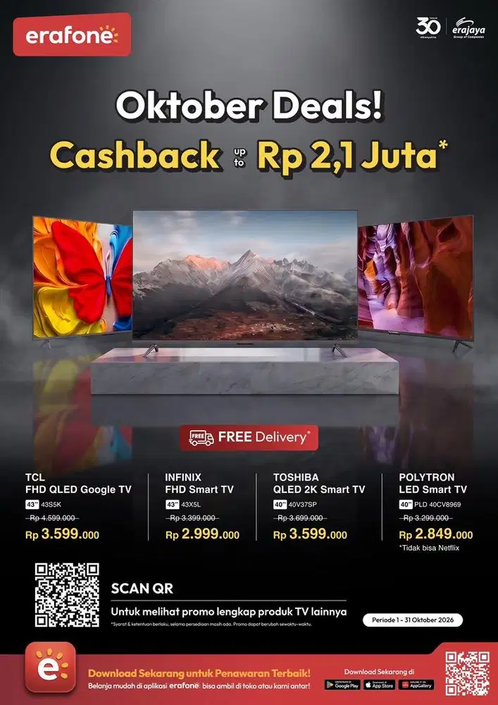 Promo Heboh Google TV 43 inc Melayani Cicilan