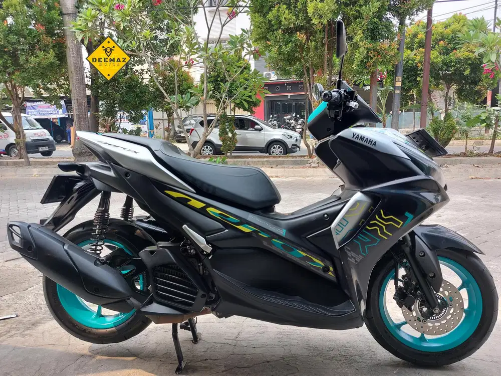 (DP 500 Rb)‼️ Aerox 155 Connected Silver Cyan 2024 Cash & Kredit