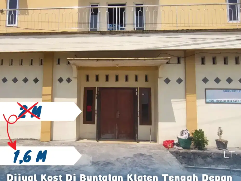 Turun Harga !!! Dijual Kost Aktif - Buntalan, Klaten Tengah