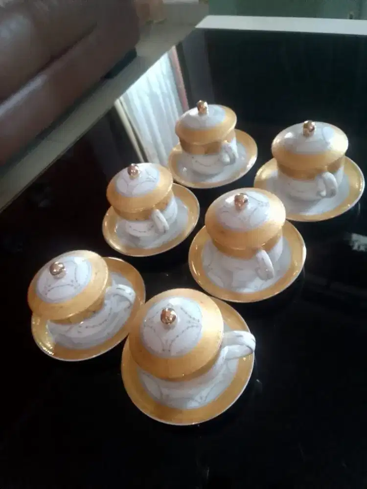 JUAL CEPAT CANGKIR TEA SET VICENZA MOTIF PADI