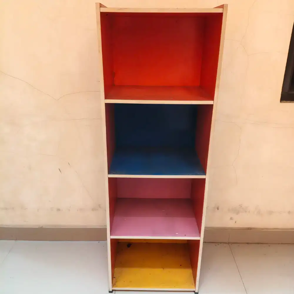 Rak Buku Kayu Minimalis 4 Susun / Rak Serbaguna Activ Furniture