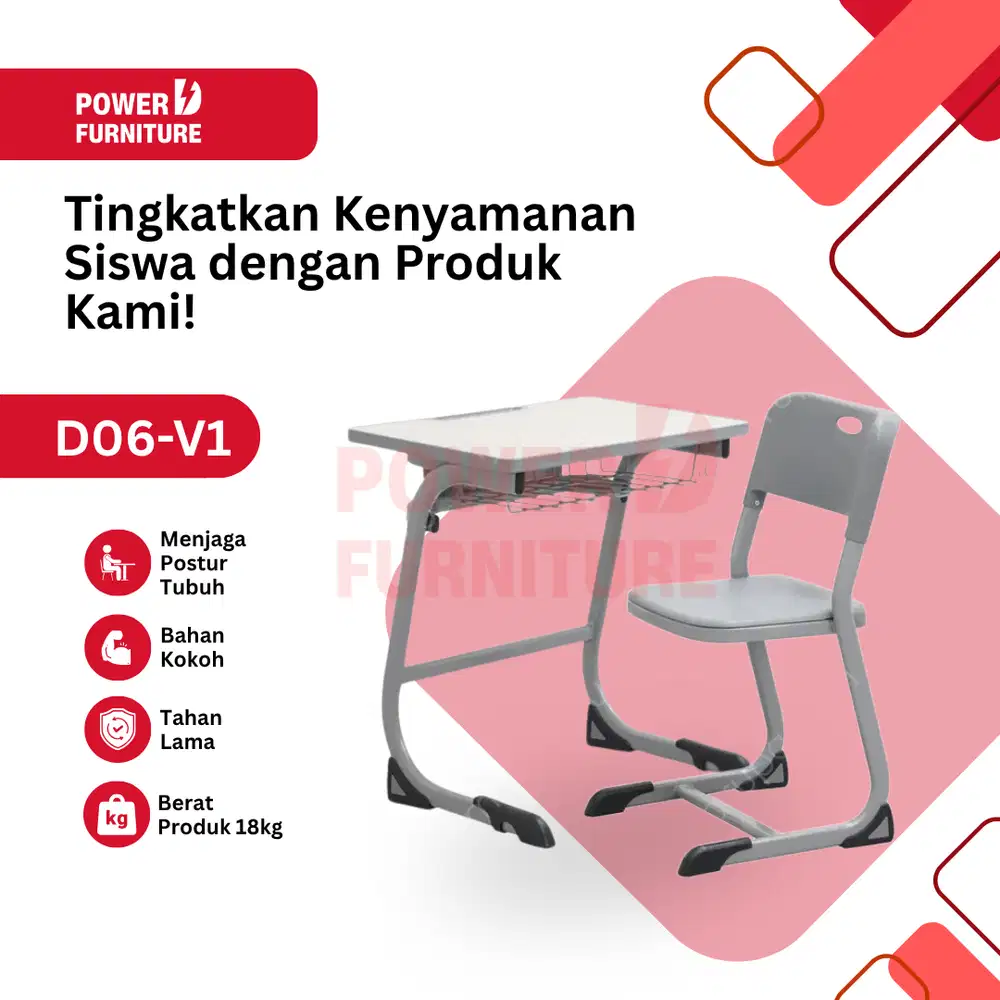 Meja Belajar Sekolah D06 - Kursi Meja Siswa Sekolah | Kursi Siswa