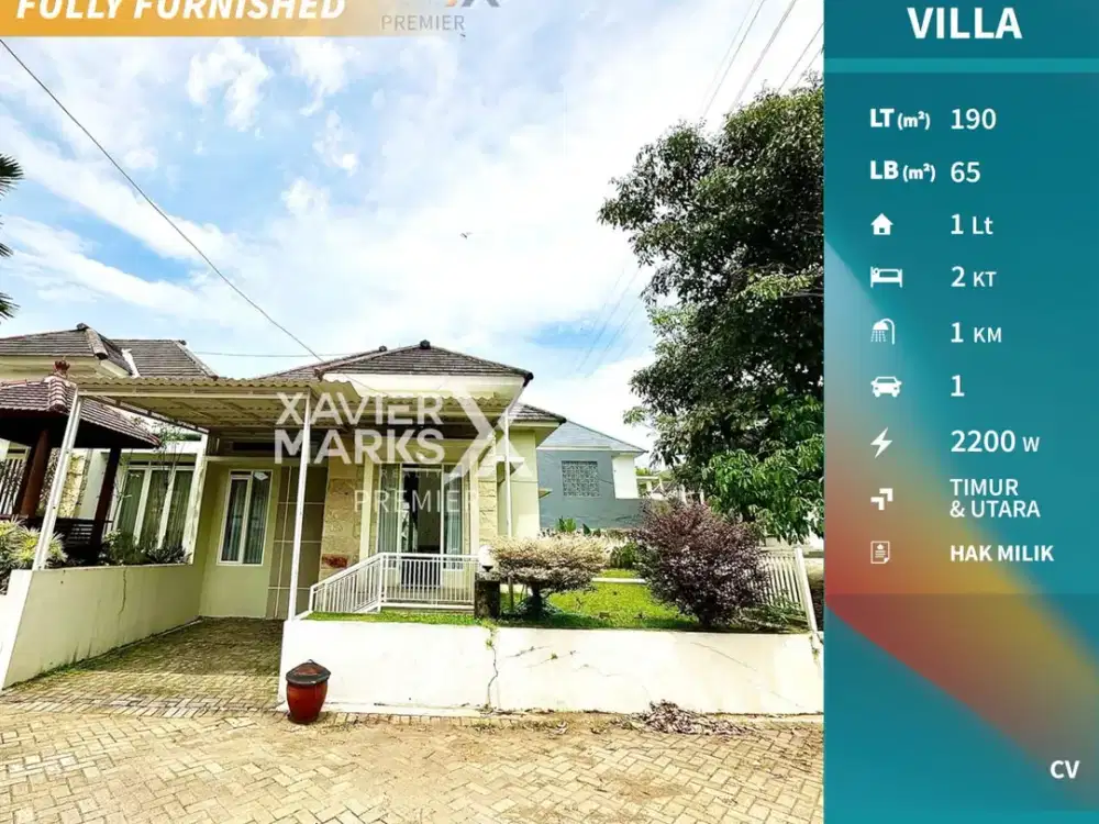 Dijual Rumah Villa Full Furnish Murah di Junrejo Batu Malang