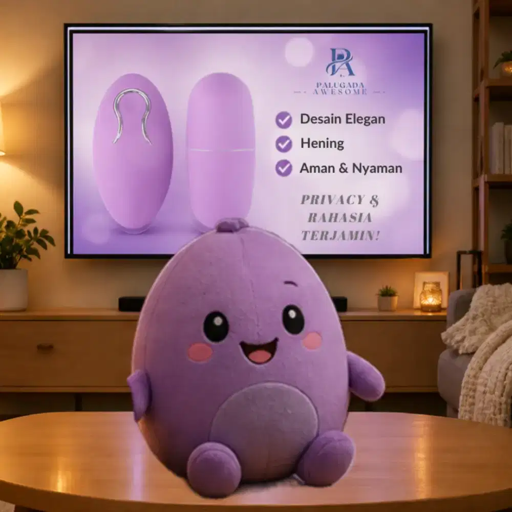 Boneka Lucu Bentuk Telur Alat Getar dengan Remote Control 3 Mode Getar