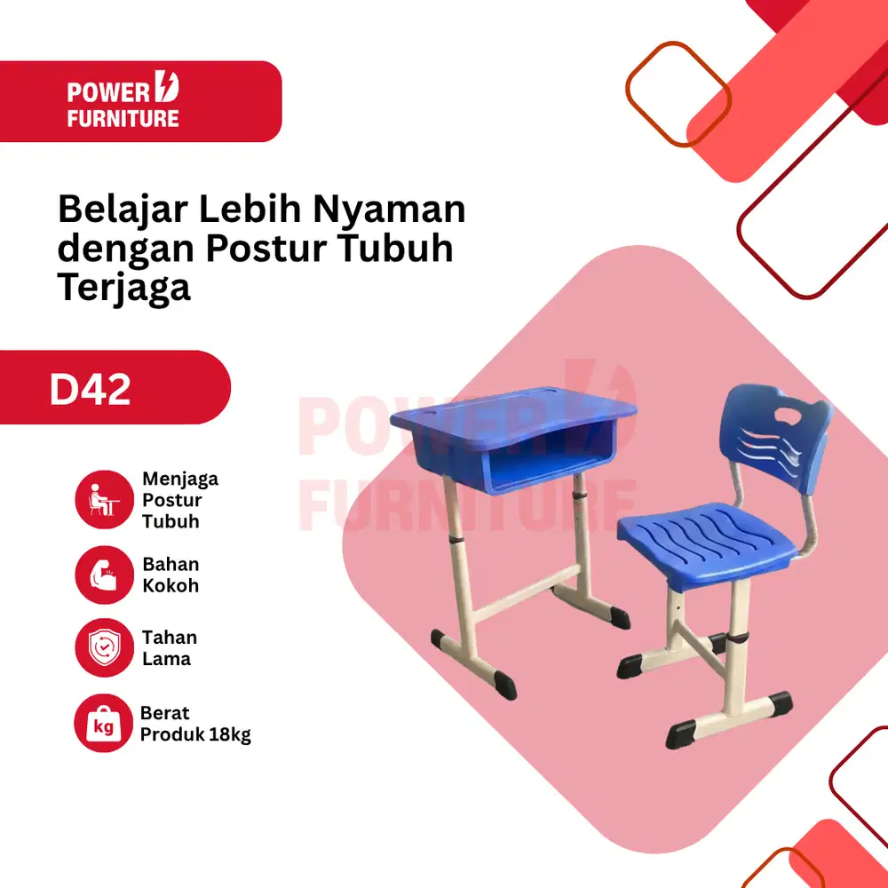 Meja Belajar Modern | Set Meja Kursi Sekolah | Meja Kursi Sekolah