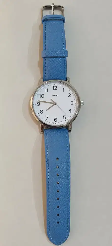 Timex Light Blue Leather // Jam Tangan