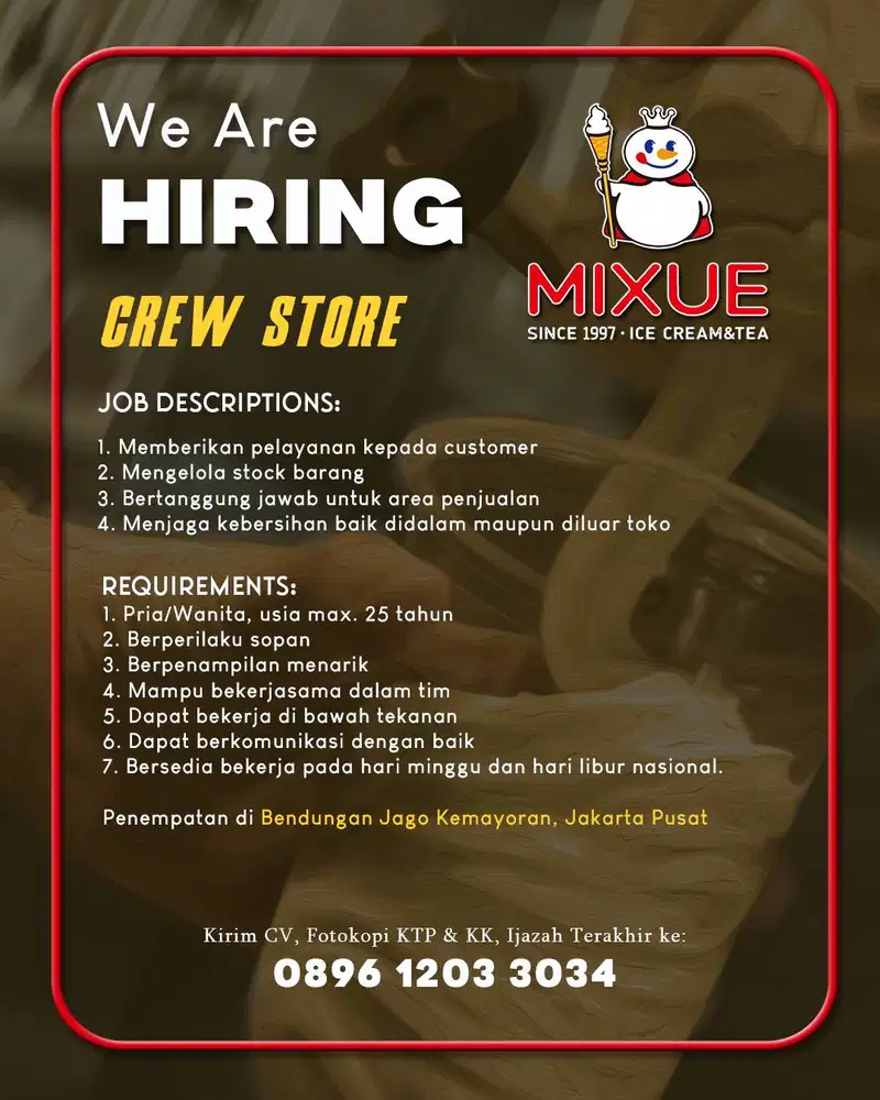 CREW STORE - Bendungan Jago Kemayoran