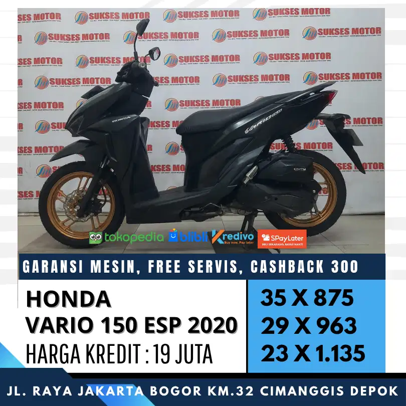 VARIO 150 SPORTY 2020 MULUS NO KENDALA UNIT SIAP PAKAI CASH/KREDIT