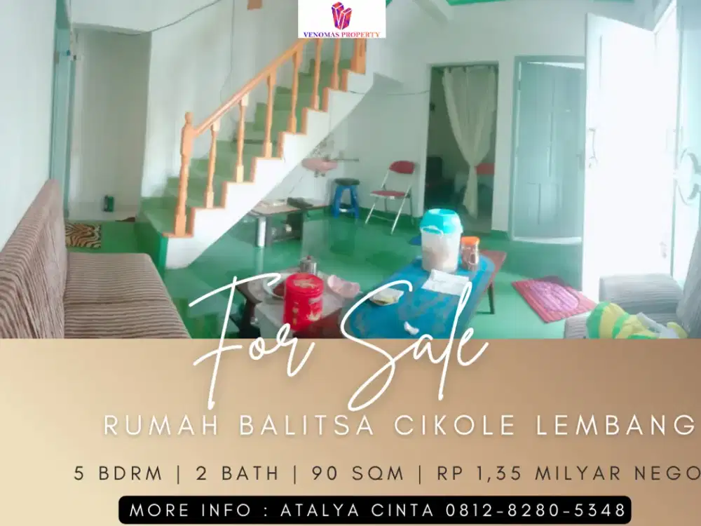 Dijual Rumah 2 Lantai Bagus Furnished SHM di Cikole, Sukabumi
