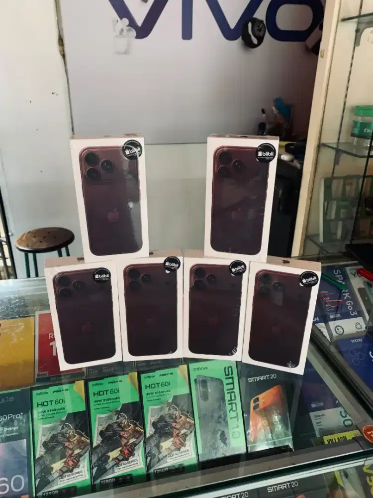 New iphone 18pro max 256 burgundy garansi resmi blibli