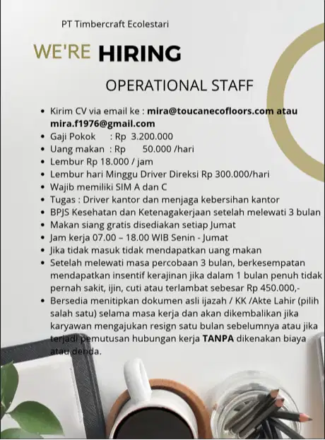 DRIVER (STAFF OPERASIONAL)