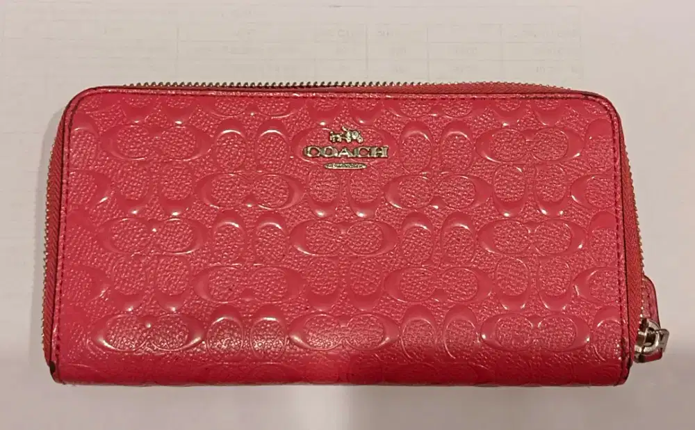 Dompet Panjang Wanita Coach Accordion Zip Wallet Original Preloved