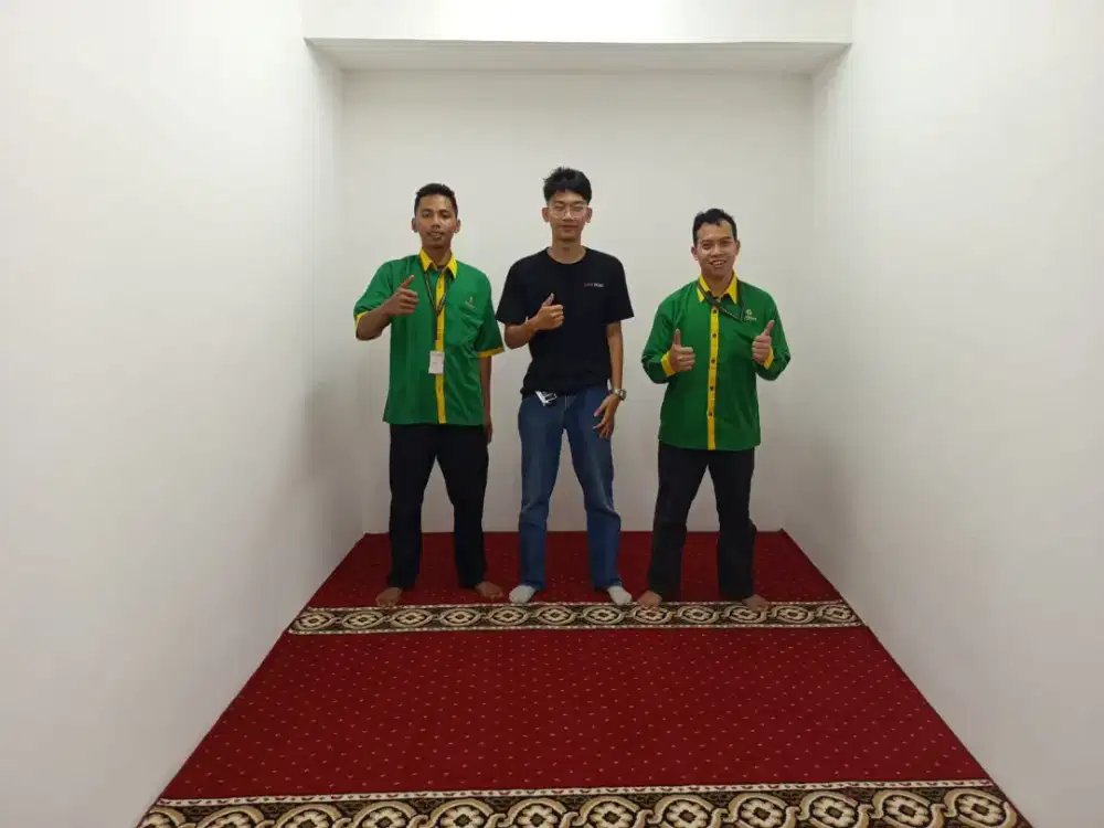 Karpet Masjid Aladdin Palace Hijau Bintik – GRATIS Pemasangan