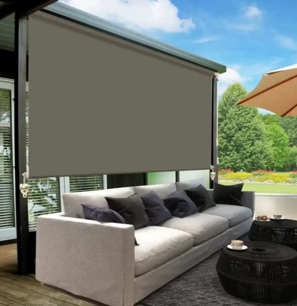 Gorden Model Tirai Gulung | Roller Blind Outdoor | Gorden Vitrase
