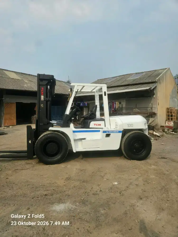 Forklift TCM 10 Ton,Matic,Tiang 3 Meter,Isuzu 6BG1,Tahun 2018