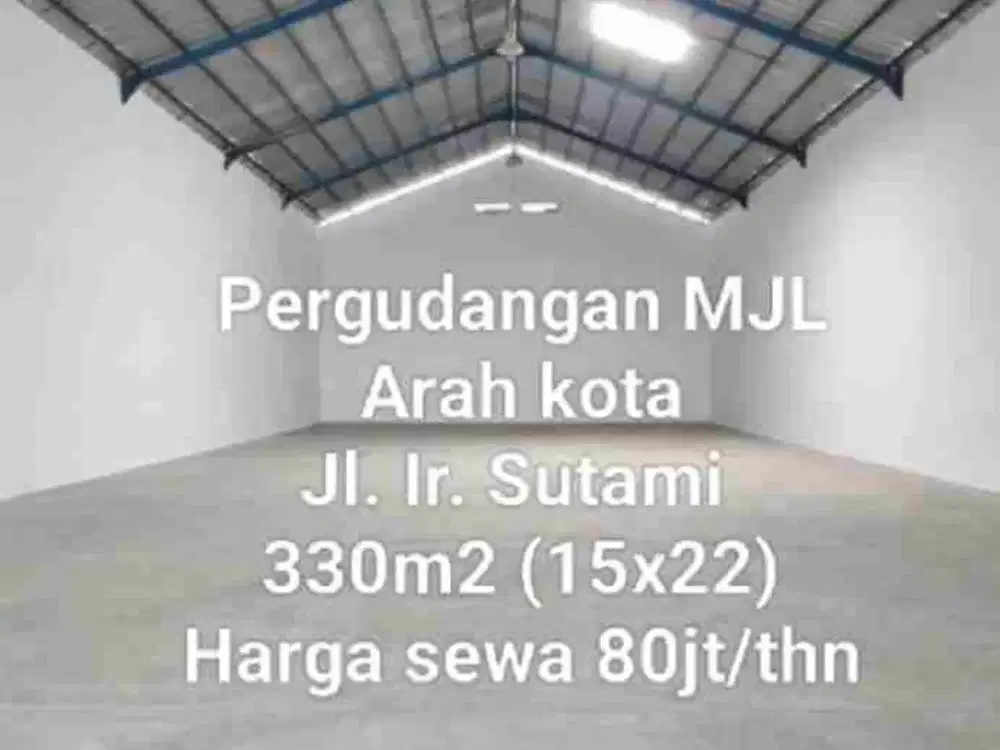 Disewakan Gudang di Pergudangan MJL Jl. Ir. Sutami Makassar