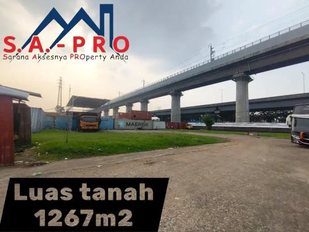 DISEWAKAN! Tanah LUAS di atas 1260m2, Lokasi selangkah persis dengan Tol, Cocok untuk Usaha