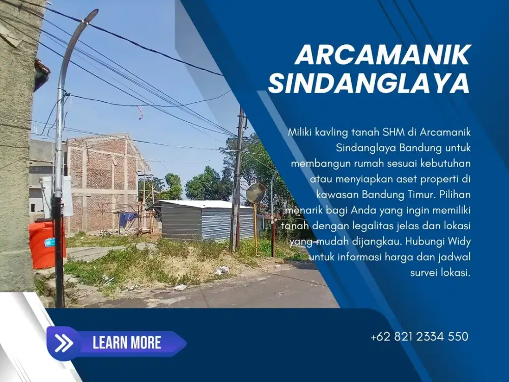 Dijual Tanah Kavling SHM 73 m² di Sindanglaya Arcamanik Bandung