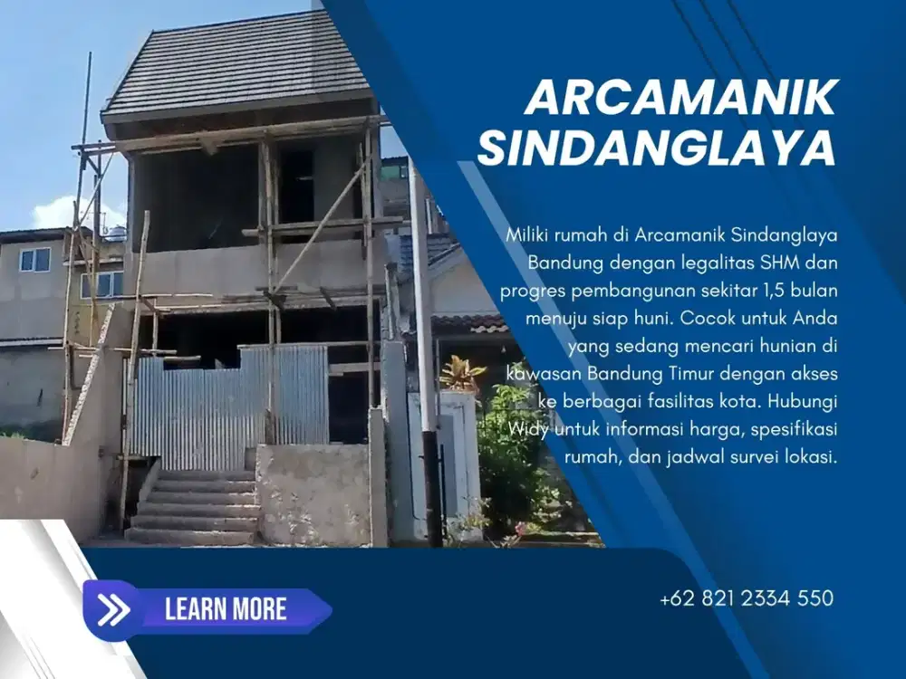Dijual Rumah 2 Lantai di Sindanglaya Arcamanik Bandung Harga 990 Juta