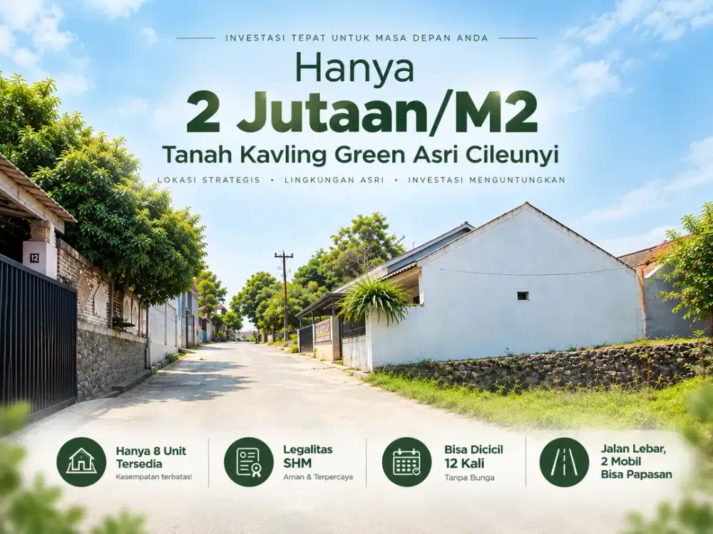 Tanah Kavling SHM Cileunyi - Cicilan 12X Tanpa Bunga