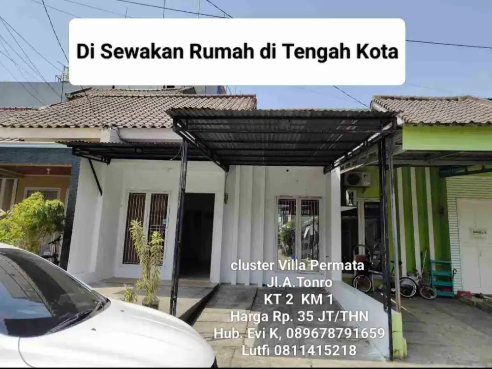 Disewakan Rumah di Perum. Villa Permata Jl. Andi Tonro Makassar