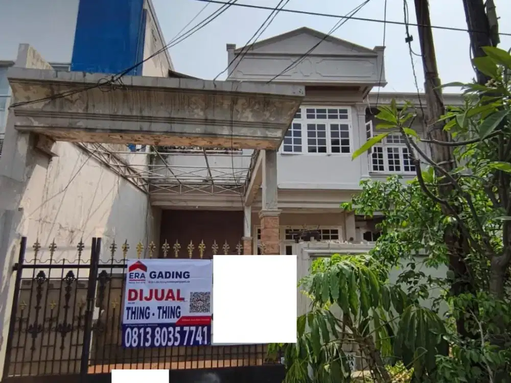 Ss.3891 - Murah  Dijual Rumah Hancur 12x16 Butuh Renovasi  Hadap Selatan Jalan 3 Mobil di Kayu Putih Raya