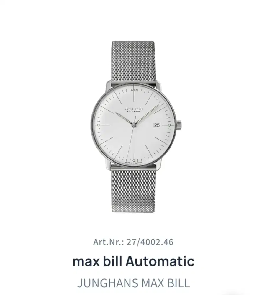 Junghans Max Bill