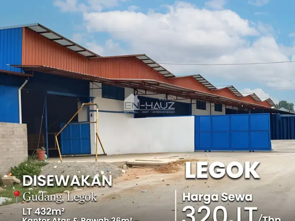 (VD) DISEWAKAN GUDANG DI LEGOK