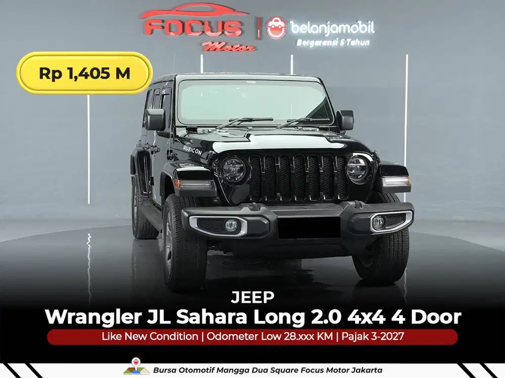 [ GARANSI 5THN KM 28RB ] Jeep Wrangler JL Sahara 4 Door 2020/2021/2022