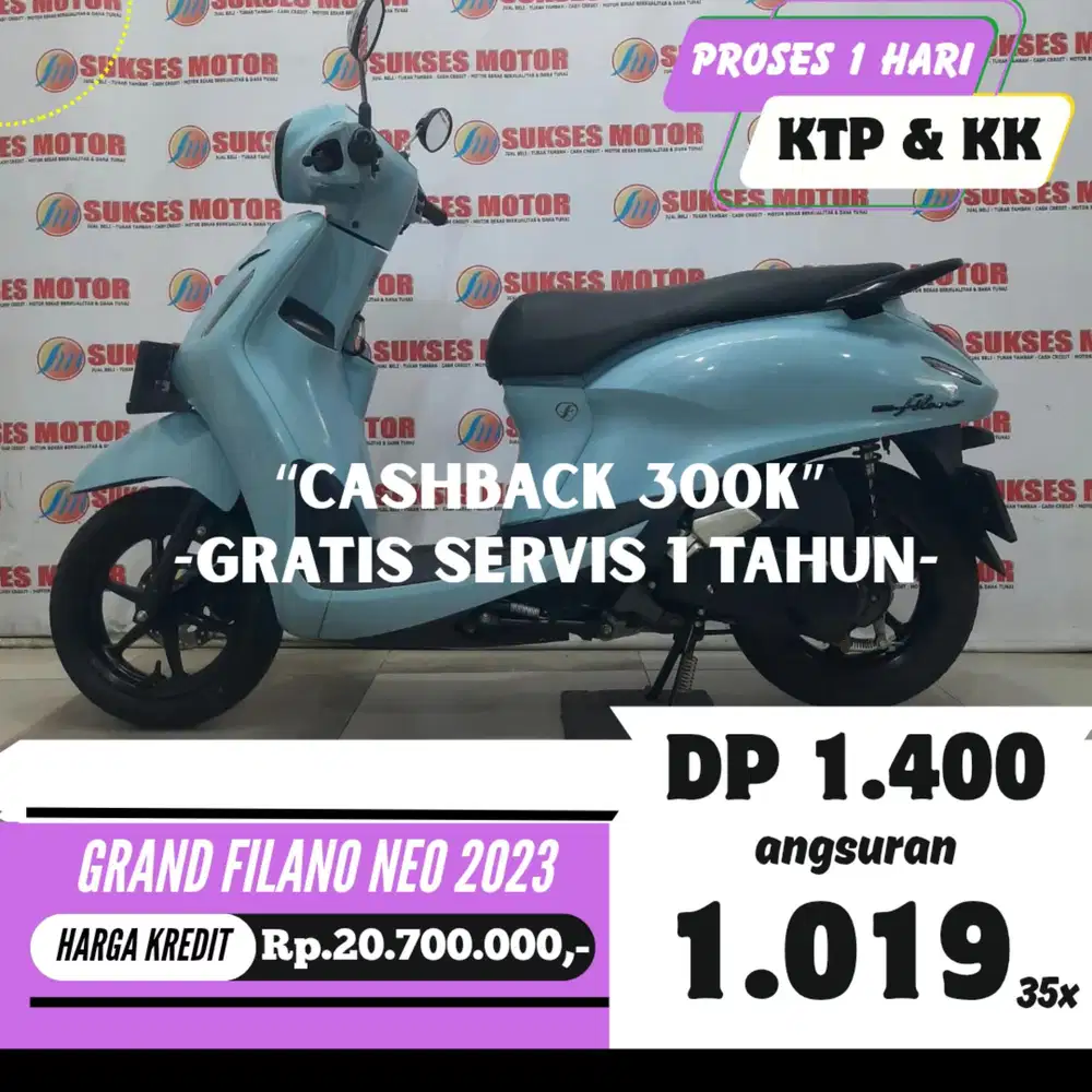 YAMAHA GRAND FILANO NEO 2023 KREDIT MURAH ANGSURAN RINGAN PAJAK ON
