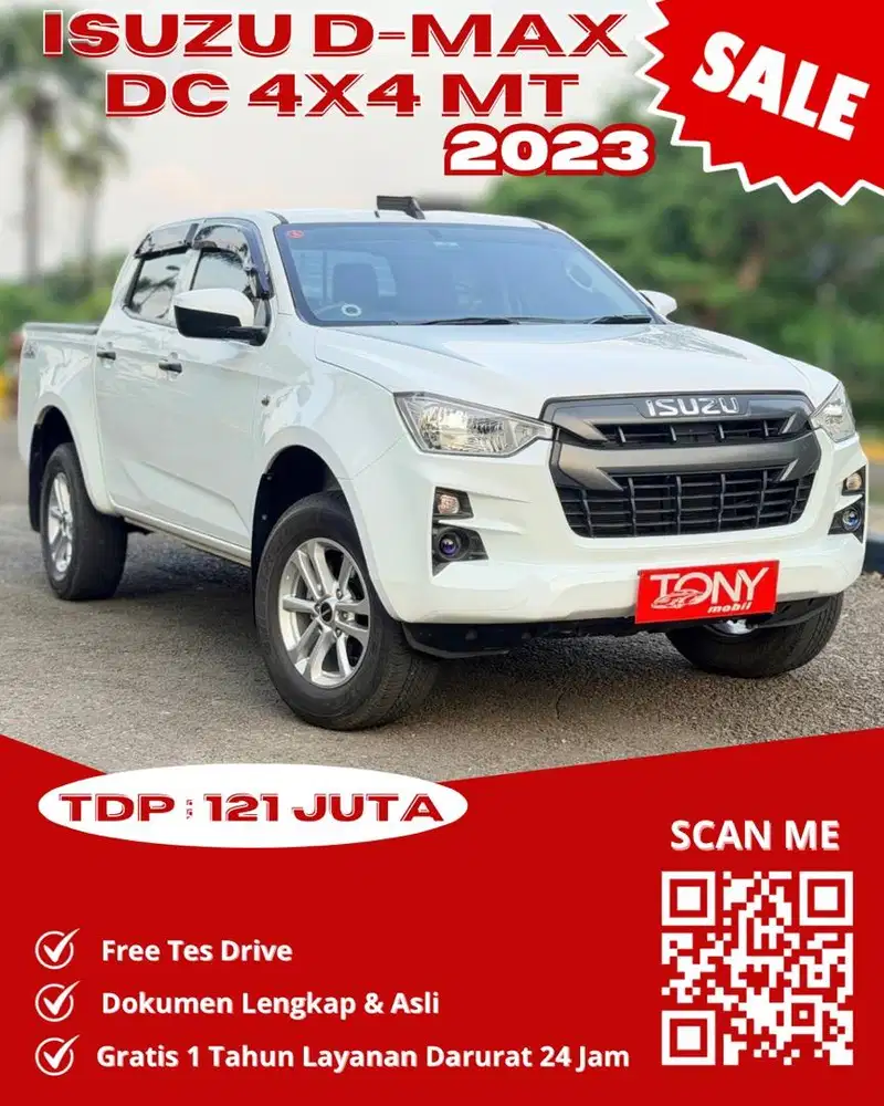 Isuzu D-Max Dobel Cabin 4x4 MT 2023 Putih