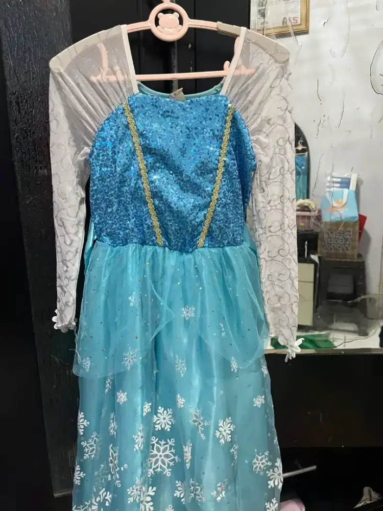 Baju princess elsa 2-5 thn