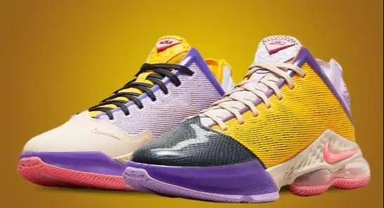 Sepatu Basket ORI_Second_ Nike lebron 19 low mismatch purple_Size 42