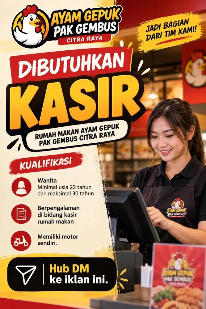 Loker khusus kasir rumah makan