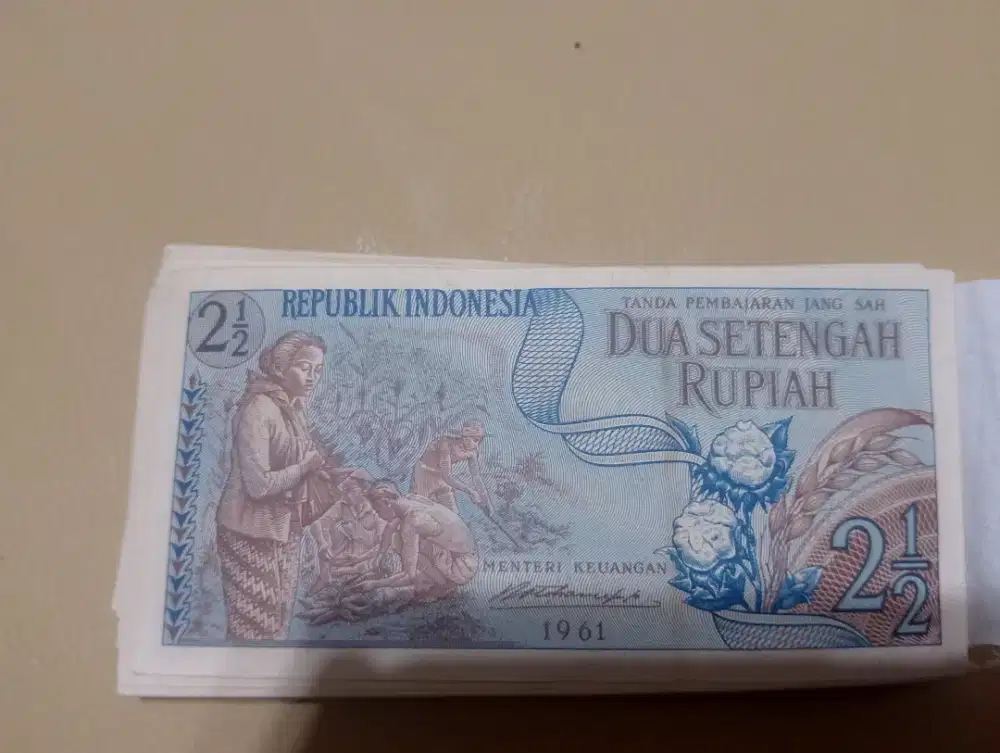 Uang kuno 2½ rupiah keluaran tahun 1961