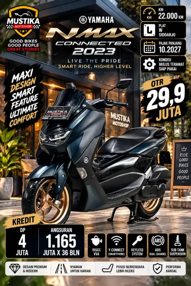KM 22rb‼️Yamaha Nmax Connected Keyless 2023. DANNY Mustika Sulfat