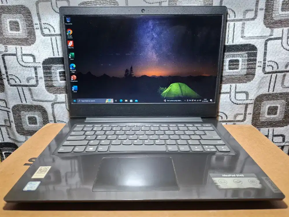 Laptop Lenovo S145 Core i3 gen 8 SSD slim bazelless siap pakai