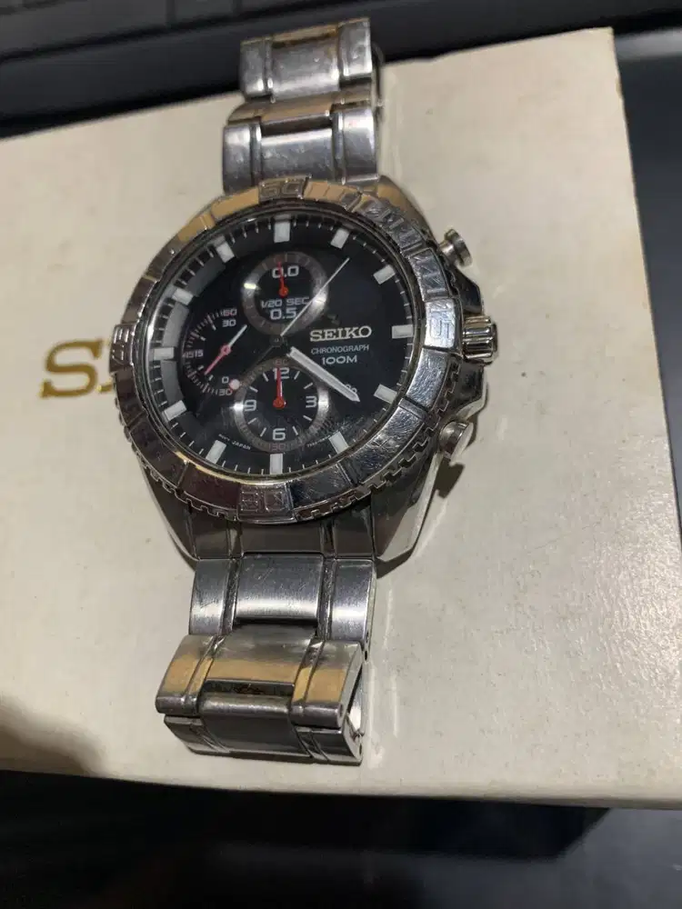 jam tangan seiko 7T92 stainless steel lengkap box