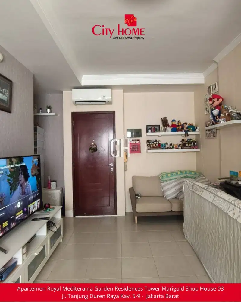 Dijual Apartemen Mediterania Garden 2 – View Pool, 42 m² Semi Furnish
