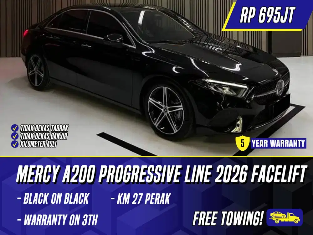 Mercedes Benz A200 Progressive Line 2026 NIK 2025 Facelift Black Hitam