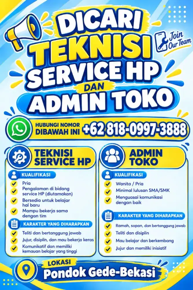 TEKNISI HP & ADMIN