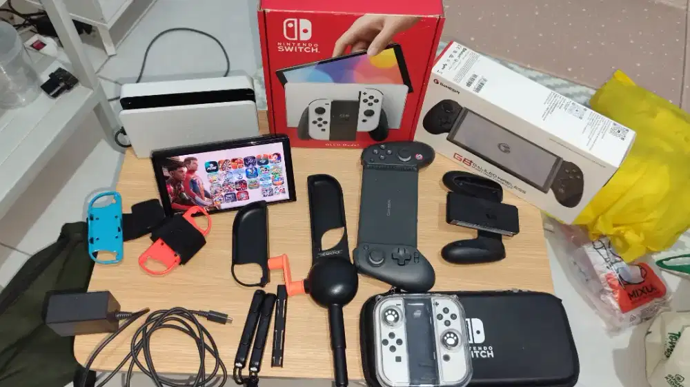 Nintendo Switch OLED Full Set + Galileo G8+ + MicroSD Samsung 512GB