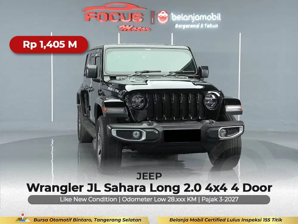 [ GARANSI 5THN KM 28RB ] Jeep Wrangler JL Sahara 4 Door 2020/2021/2022