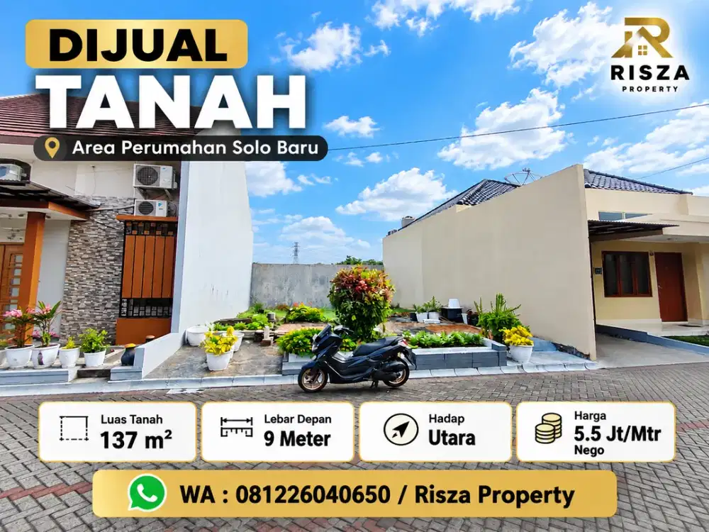 Jual Tanah Area Solo Baru di Dalam Cluster