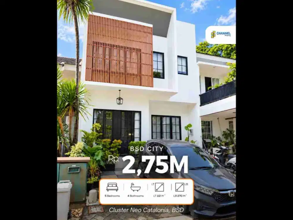 Jual Cepat Rumah Cluster Full Furnished Neo Catalonia BSD, Fl