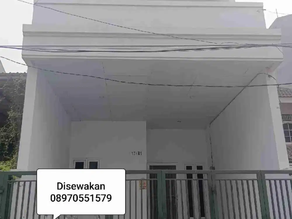 Disewakan rumah minimalis 3 lantai uda tinggi dari jalan di kelapa gading permai jakut