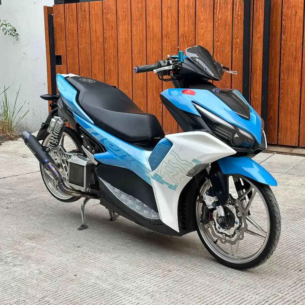 Yamaha Aerox 2024 Non Abs Warna Biru Full Modif Ganteng Siap Mejeng