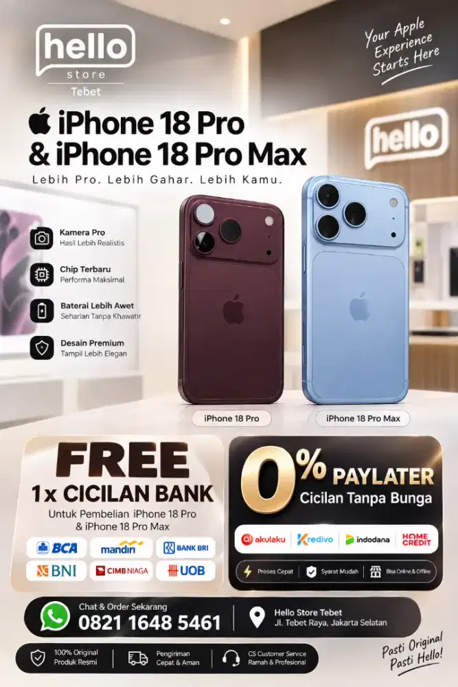 Promo akhir pekan iphone 18 pro dan 18 pro max