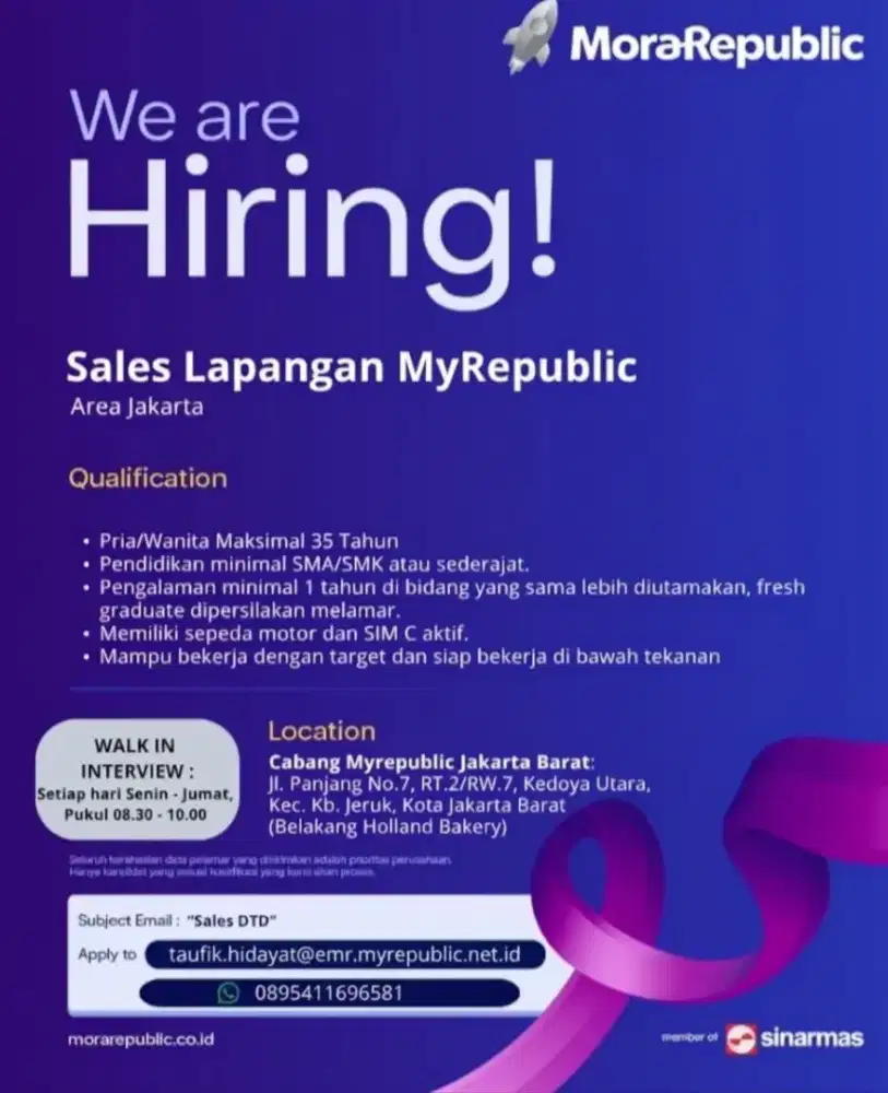 Lowongan Sales Door to Door