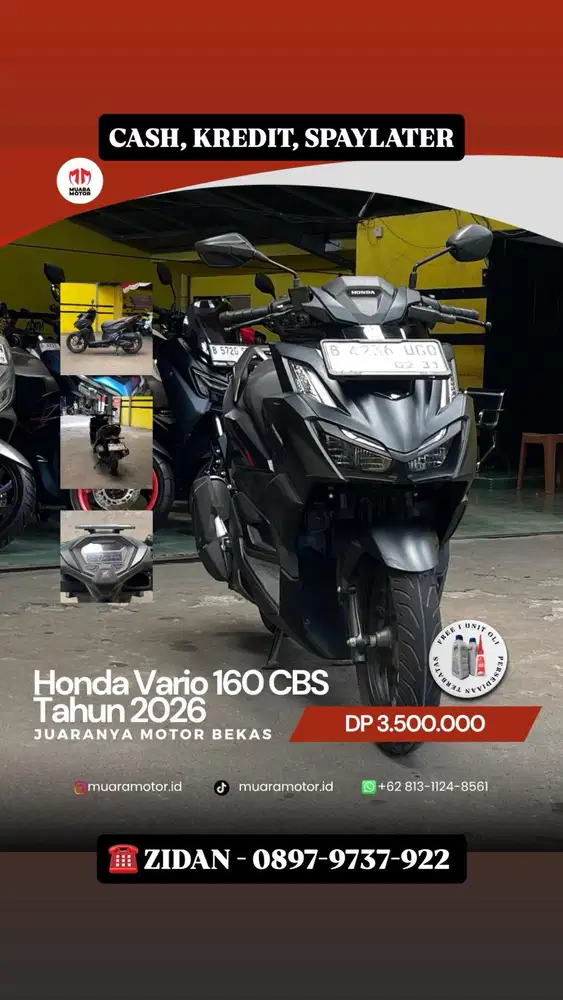 HONDA VARIO 160 CBS 2026 UNIT ISTIMEWA !!!